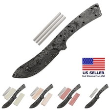 Damascus Knife Making Kit - River Skinner - 9 Handle Options - DIY Blade Kit