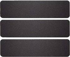 3 Pack Black Anti-Slip Strips 6 Inch X 24 Inch Non Slip Stair Treads Outdoor