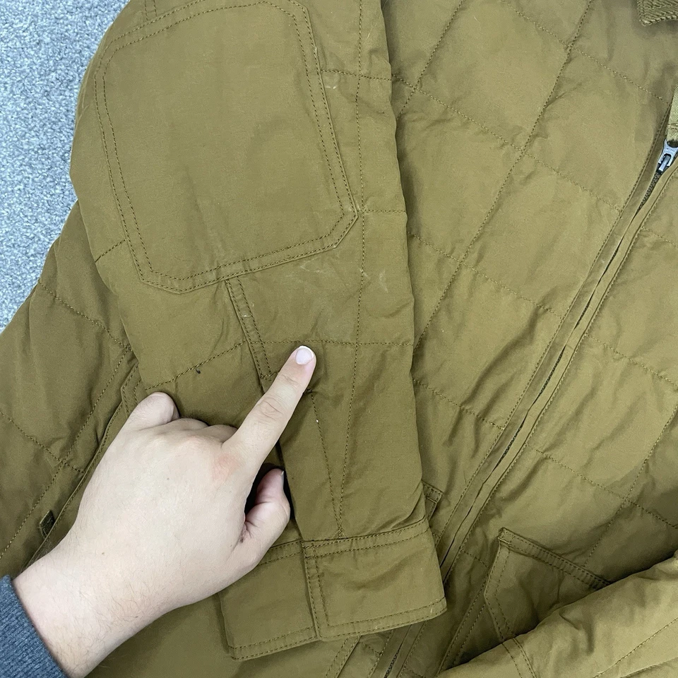Eddie Bauer Emmons Down 650 Chamarra Para Hombres XL Pana Cuello Bordado Cremallera Completa Foto 3 de 4