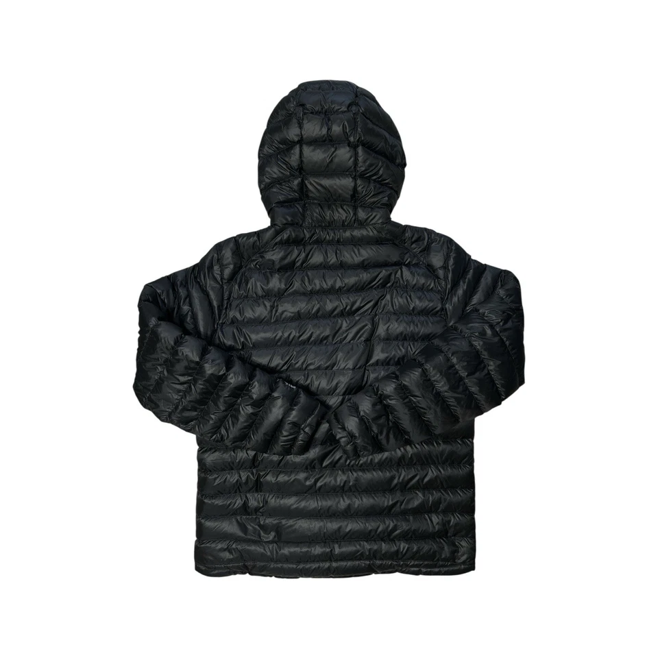 L.L Bean Men's Large Tall Ultralight 850 Down Hooded Jacket Black Full Zip Nice - Image 2 of 4