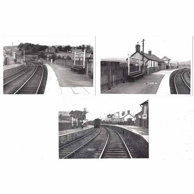 STRATA FLORIDA Cardiganshire Railway Station 3 x Vintage Photographs c1960s