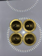 Set/Lot 4 Vintage Brass Belly Dance Finger Cymbal. Zills. Sagar. 2" Hong Kong