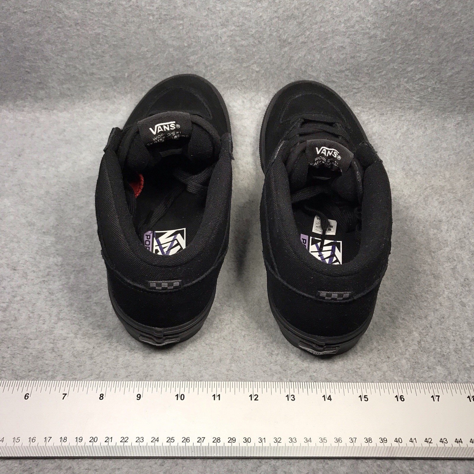 VANS Skateboarding Half Cab Shoes Mens Size 9 Black Suede Pop Cush Retro Durable thumbnail 12