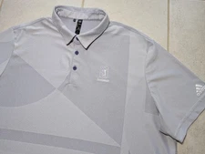 Adidas Men's XXL Golf Polo Shirt Purple Gray Geometric Print TPC Scottsdale