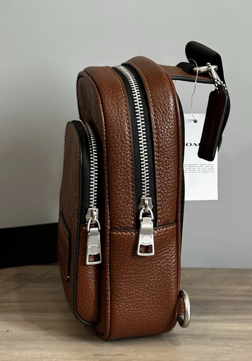 Coach CDC45 Racer Sling Leather Bag Crossbody Vintage Brown for