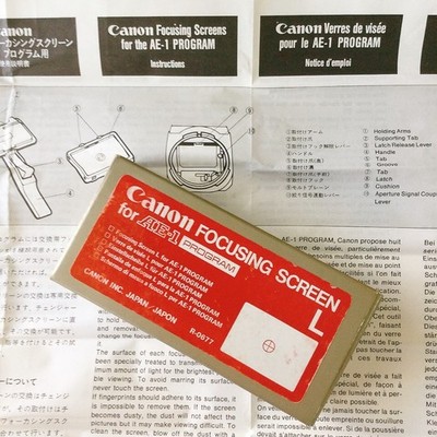 ★極上美品★ キヤノン Canon FOCUSING SCREEN for AE-1 PROGRAM フォーカシングスクリーンC 元箱、取扱説明書付属 ★完動★同梱可 #yk3955 s-l400.jpg