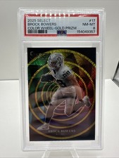 2025 Panini Select Brock Bowers Color Wheel Gold Prizm /10 PSA 8 CASEHIT