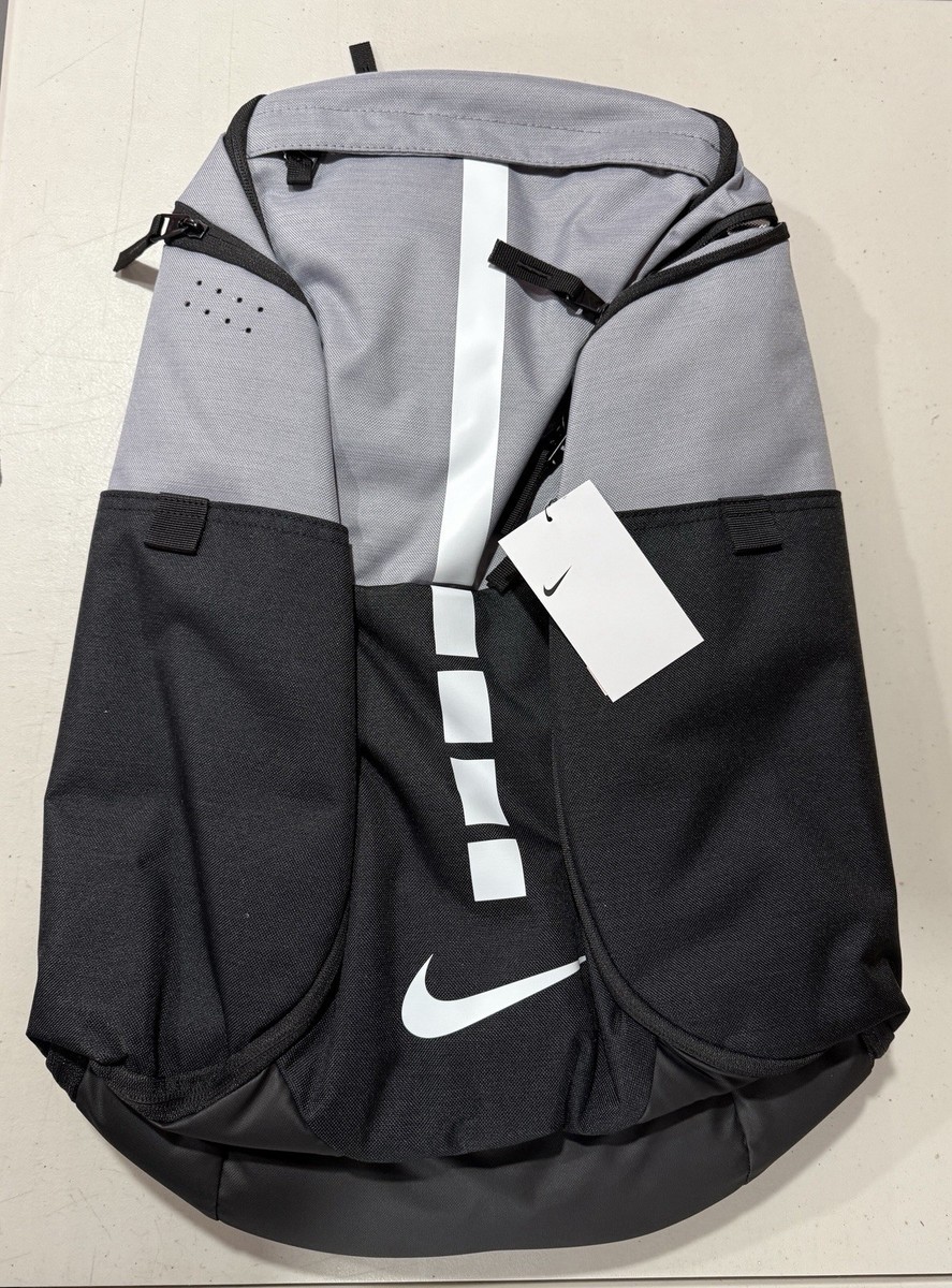 Nike Hoops Elite Pro Backpack Cement Grey White Black Laptop