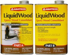 Abatron LiquidWood Kit - 2 Quarts - 2-Part Structural Wood 2 Quart Kit, Clear