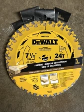 10 Pack - Dewalt Circular Saw Blade, 24T, 5/8 in Arbor, 7-1/4 In. - DWA271424B10