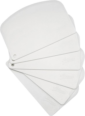 Ateco 1303 Bowl Scraper Set, 6-Pieces, Flexible Food-safe Plastic
