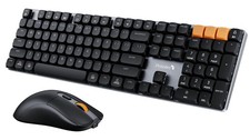 KM310 Mechanical Keyboard and Mouse, Wireless Rechargeable Aluminum Keyboard ...