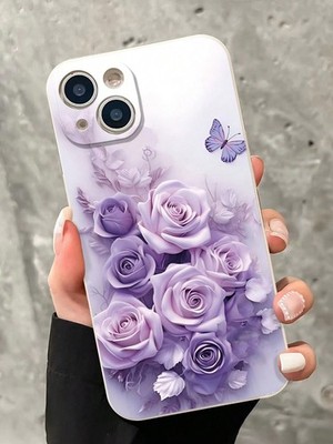 Lavender Rose Butterfly Floral Shockproof Case For Xiaomi Mi 11 Lite