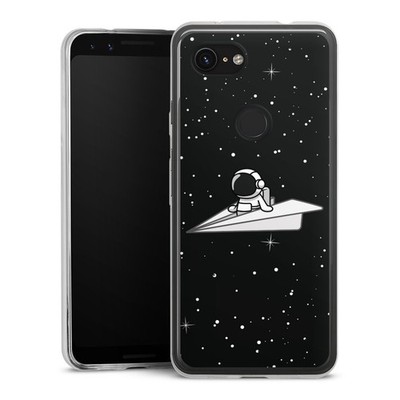 Slim Hülle für Google Pixel 3a Astronaut Comic Papier