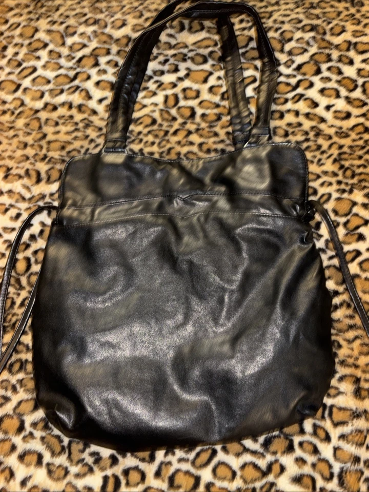 Bolso de Mano Billabong Vintage Cuero Blanco y Negro Patchwork Foto 2 de 4