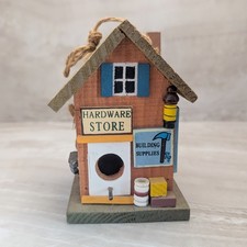 Handmade Rustic Wooden Bird House - Hardware Store - Birdwatching Gift