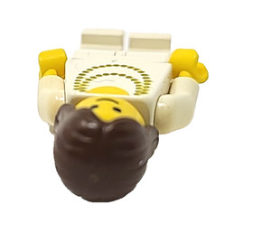 Vtg Lego Minifigure Trn006 Train Passenger Gold Necklace Metroliner 4558 10001