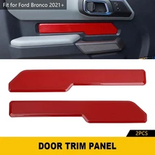 Interior Door Panel Overlay Cover Trim For Ford Bronco 2Door 21+ Red Accessories
