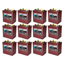 12x Trojan Deep Cycle Battery T105-RE 12 Renewable Energy 6V GC2 225Ah