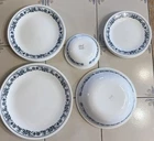 Vintage CORELLE Set Plates And Bowls OLD TOWN Blue Onion 19 Pieces Total