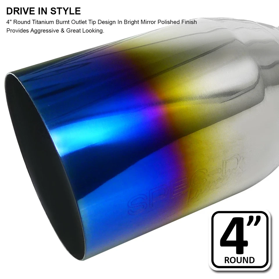 Fits 1988-1991 Honda Civic 3Dr Hatchback Muffler Catback Exhaust 4" Burnt Tip - Image 3 of 4