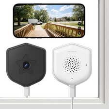 2PCS 2.4G WIFI Window Camera 2K Indoor Cameras for Home Security Easy Install