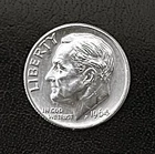 1964-D 10c SILVER Roosevelt Dime. BU  V/Nice  Strong Strike FREE Ship  (R009)
