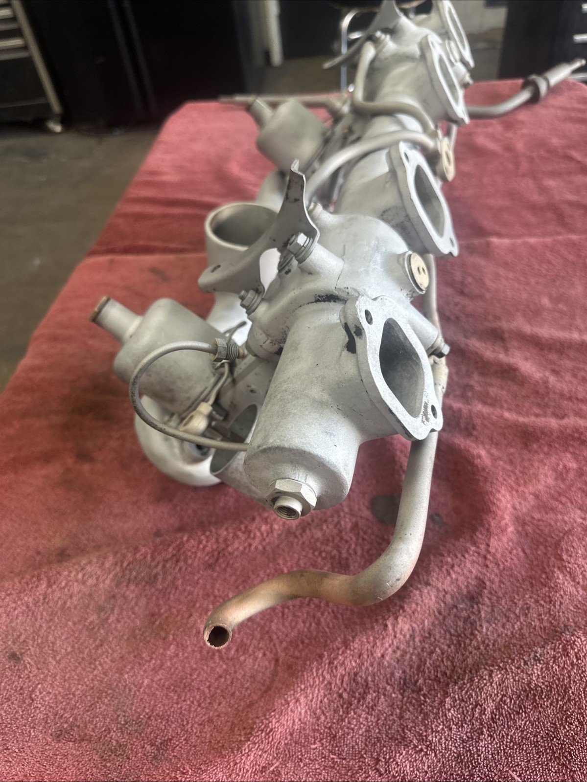 1946-1955 Bentley Rolls-Royce SU carburetors Intake Manifold Vtg OEM Linkage Air