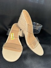 A New Day Women's Ansel Double Band Open Toe Wedge Heels Size