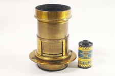 C13562 Big Brass Camera Lens 4.5 Maker Excellent Glass Needs R P
