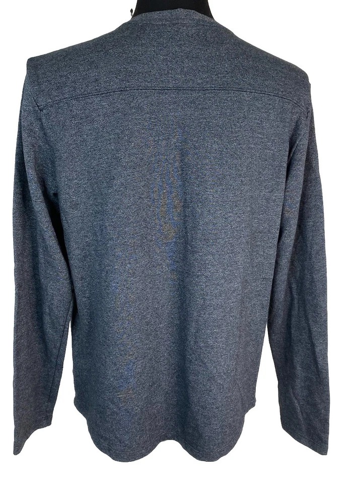 Volcom Henley Shirt Mens Large Gray Aztec Pocket Long Sleeve Skater Y2K - Image 4 of 4