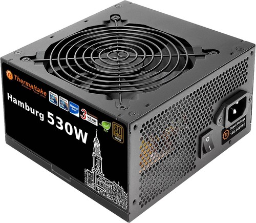 Thermaltake Hamburg 530W | PC-ATX-Netzteil | 80-Plus-Bronze| leiser 120 Lüfter |