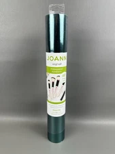 Joaan Fabric Vinyl Roll Permanent Adhesive 48" Long Aqua Foil