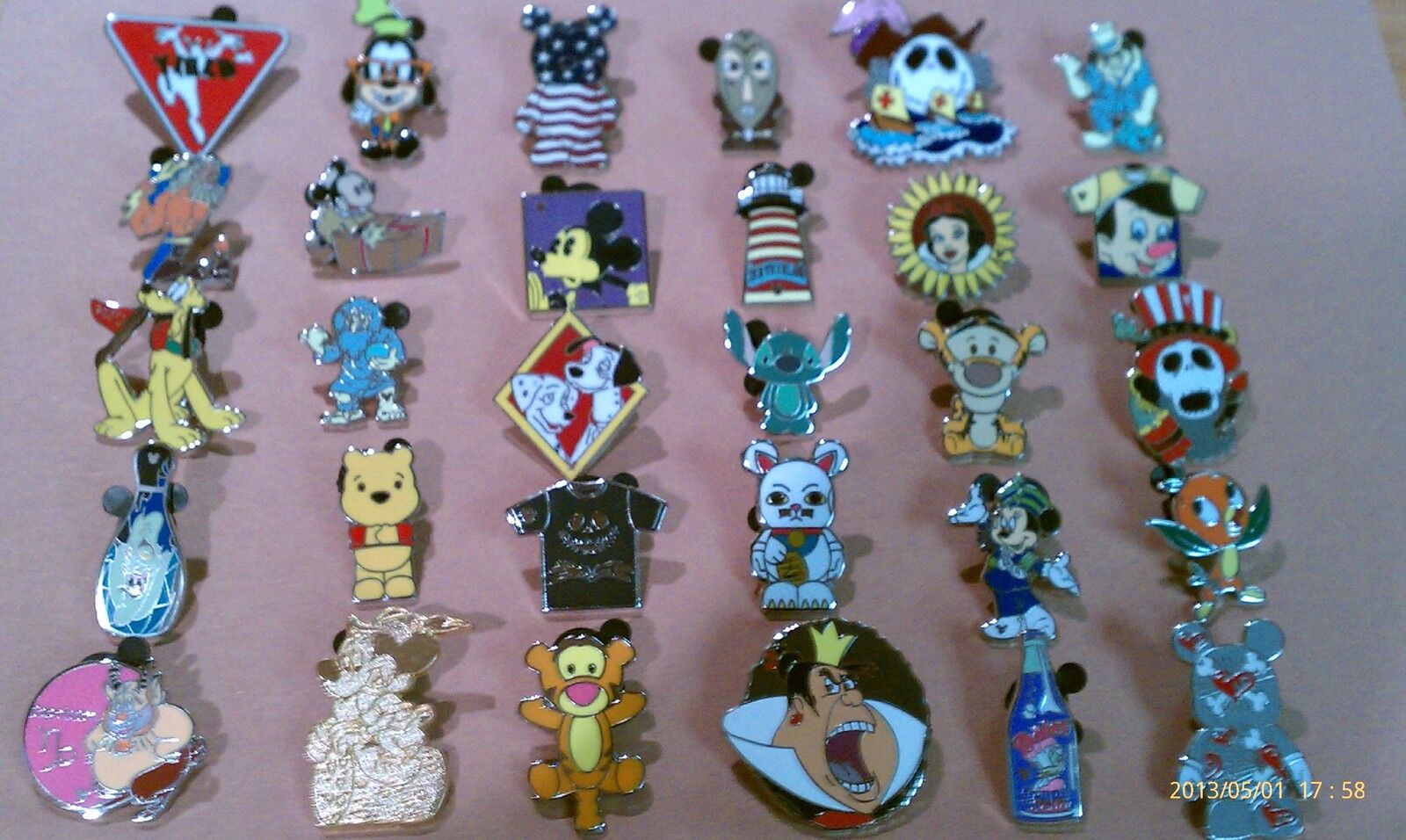 Disney Trading Pins-Lot of 25-No Duplicates-LE-HM-Rack-Cast-Free Shipping