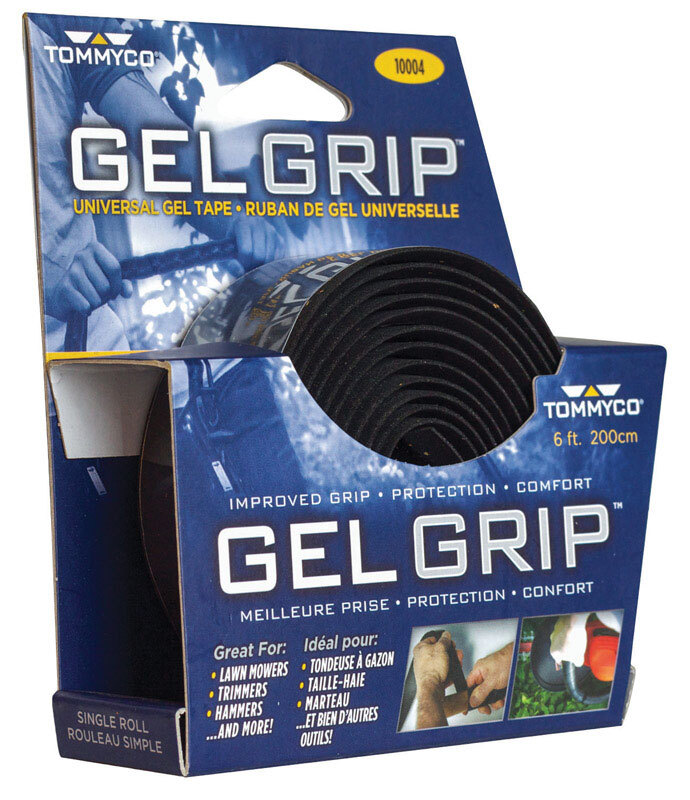 Tommyco 10004 Gel Grip Black Handle Wrap Tape 6 ft. for Lawn Mowers/Trimmers