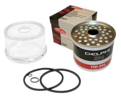 Glass Bowl & Delphi Fuel Filter for CAV DIESEL FUEL INJECTION PUMPS 7111-296