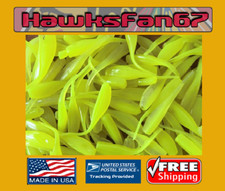 100 GRASSHOPPER GLOW CHARTREUSE 2" PRO BABY SHAD STINGER BPS STYLE PANFISH