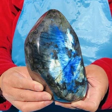 3.47LB Natural Labrador Moonstone Quartz Crystal Free Form Mineral Specimen 2947