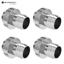 BarrowCH G1/4" to 3/8" 10mm Barb PC Watercooling Fitting , Silver - 4 Pack