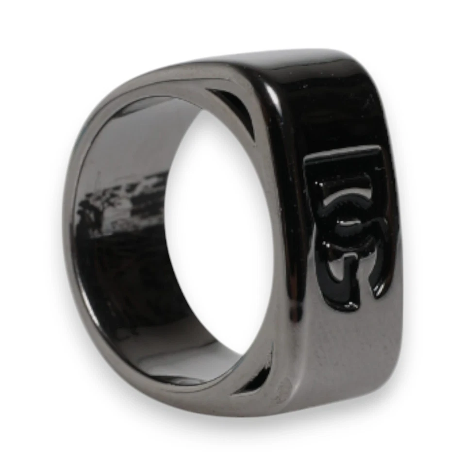 Anillo DOLCE & GABBANA Tono Plata Latón Anello DG Logo Hombres US10 / EU62 RRP 380usd Foto 2 de 4