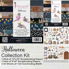 DRESS MY CRAFT 12 X 12 PAPER, 6 X 6 PAD - HALLOWEEN - KIT- 2 PKGS