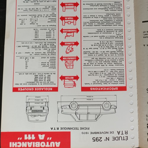 Revue Technique Autobianchi A 111 A111 Primula 65 C Coupe S RTA Evo mini 1275 gt - Picture 10 of 10