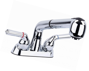 Universal Laundry Tub Faucet With Pull Out Sprayer Spout Utility
