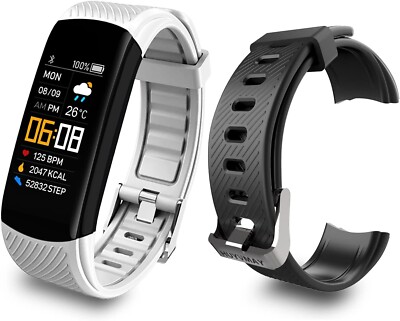 Fitness Tracker with 2 Watch Bands, Waterproof Activity Tracker for Women Men