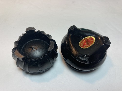 2 Vintage Chinese Hand Etched Painted Marble Stone Egg Monk Stand 2.5” - 第 11/11 張圖片