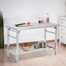 Stainless Steel Work Food Prep Table Station Commercial Kitchen Restaurant Table