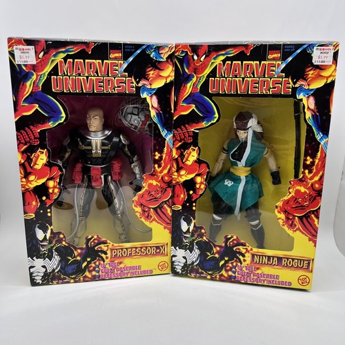 Marvel Professor X And Ninja Rogue Action Figure Set Of 2 10in Toybiz 1997 New - Picture 2 of 17