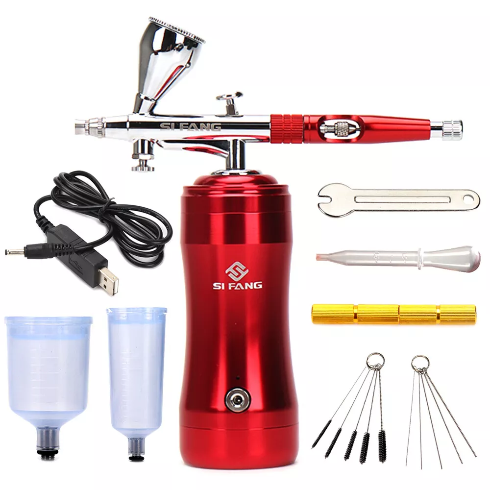 0.3mm Mini Airbrush Compressor Kit Dual Action USB Spray Gun Paint Art Tattoo