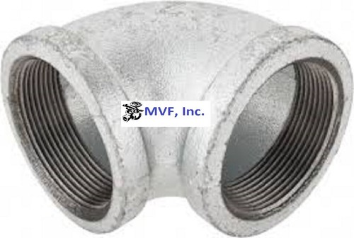 1" 150 Female NPT 90° Elbow Galvanized Malleable Iron Pipe Fitting MI010641GMI