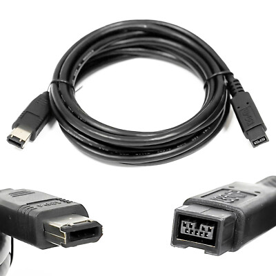 3m FireWire Kabel Stecker 6-pin - 9-pin IEEE 1394a bis 800 Mbps Camcorder Kamera